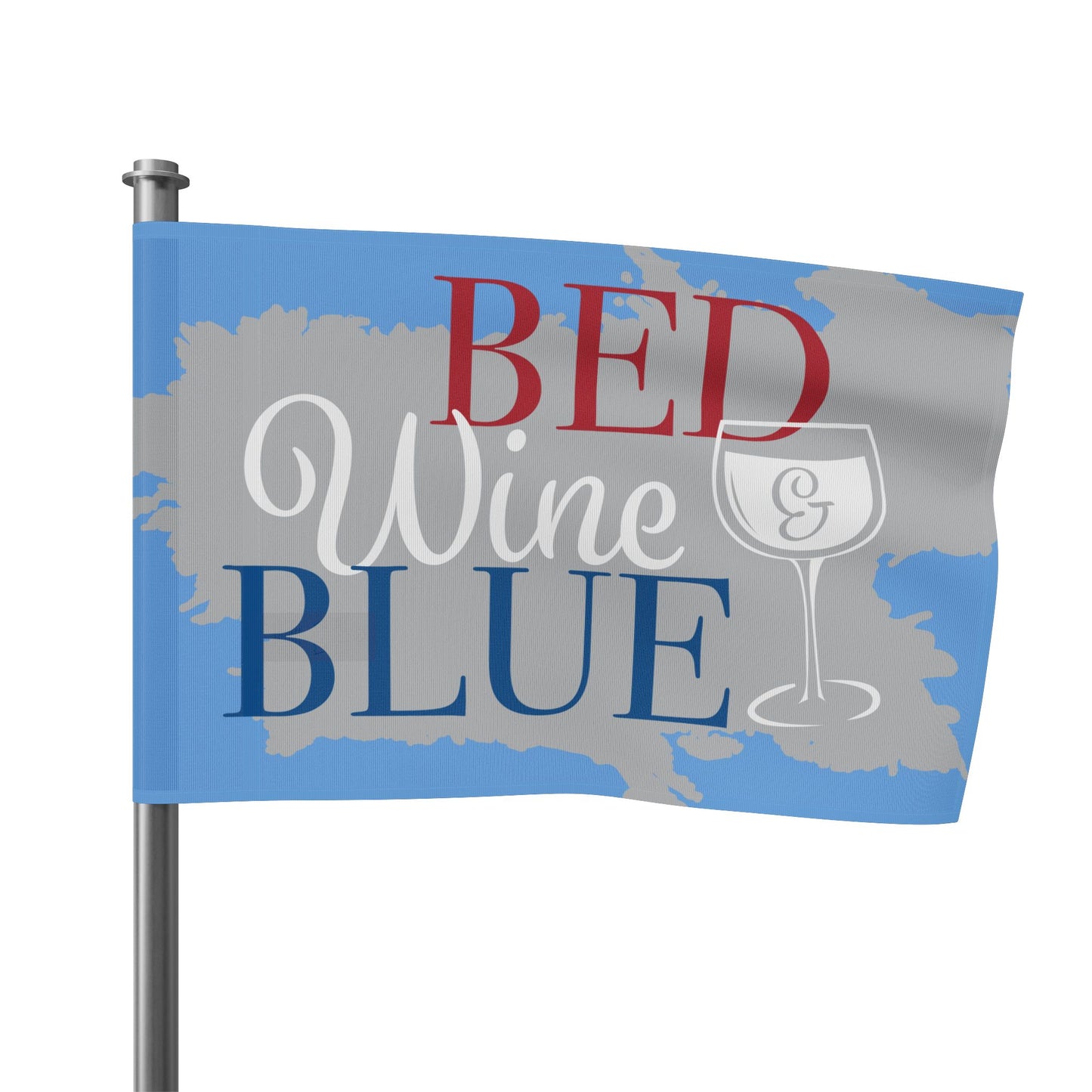 Flag - "Bed Wine & Blue" Decorative Flag