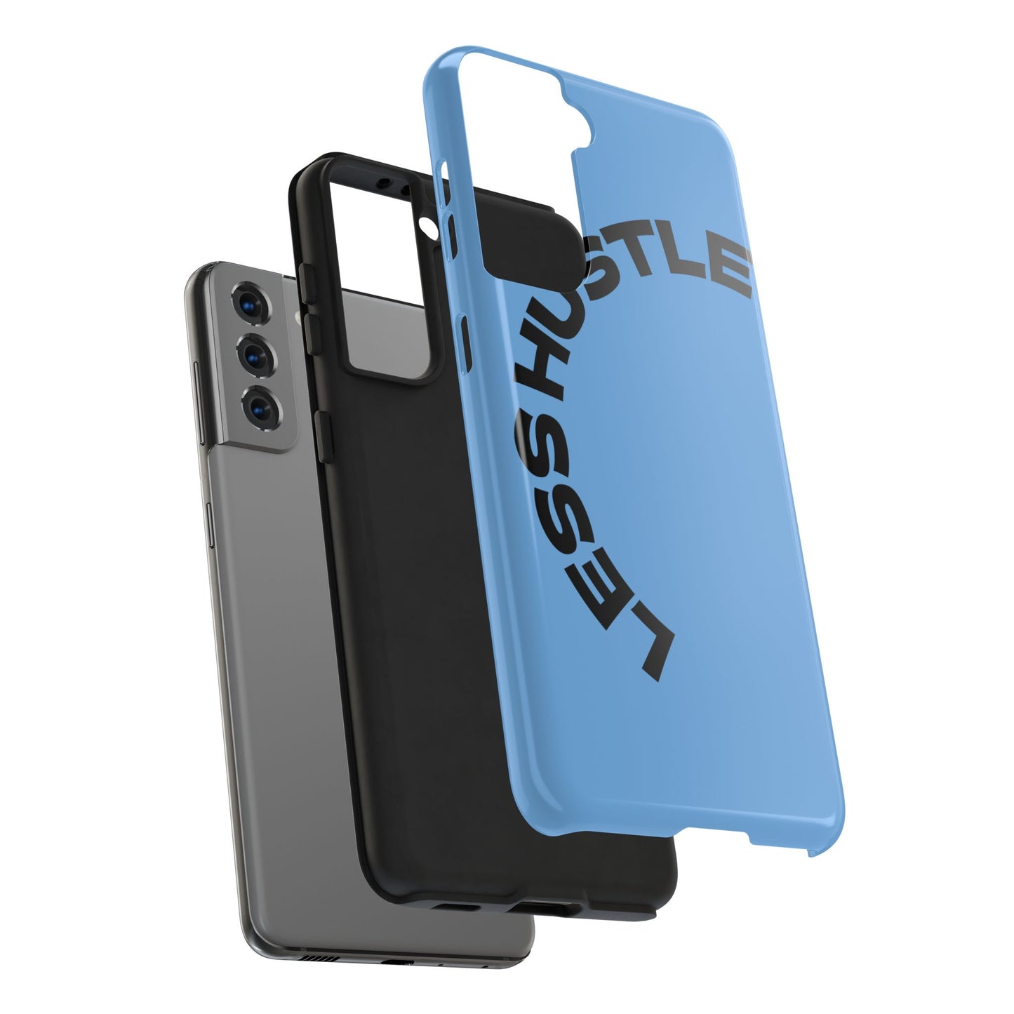 Tough Phone Case — "Less Hustle" Bold Arched Text Protective Cover