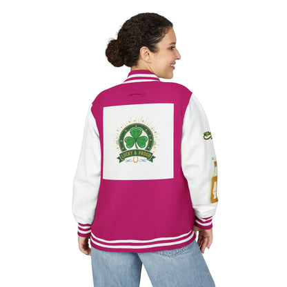 Lucky & Proud Shamrock Letterman Jacket