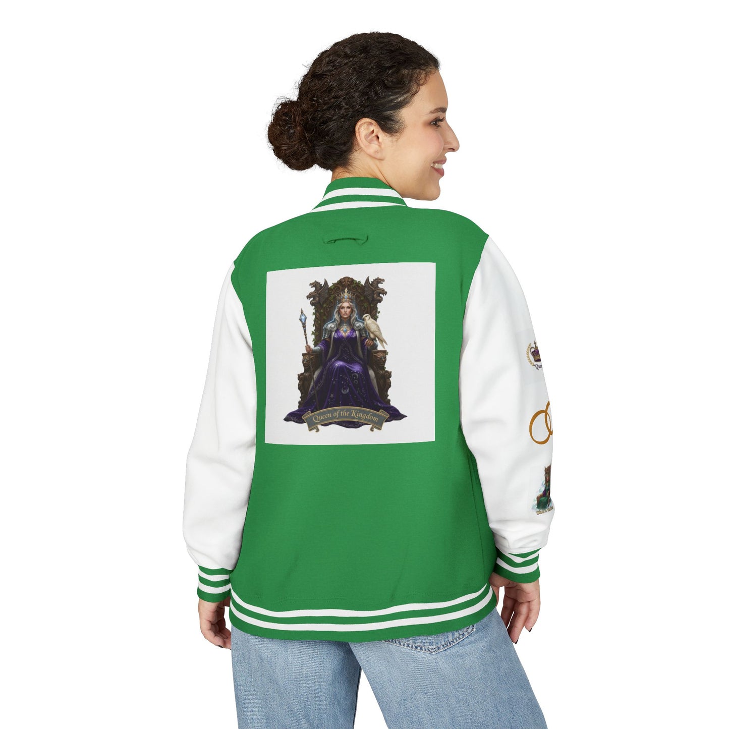 Letterman Jacket — Gothic Queen Illustration Varsity Jacket