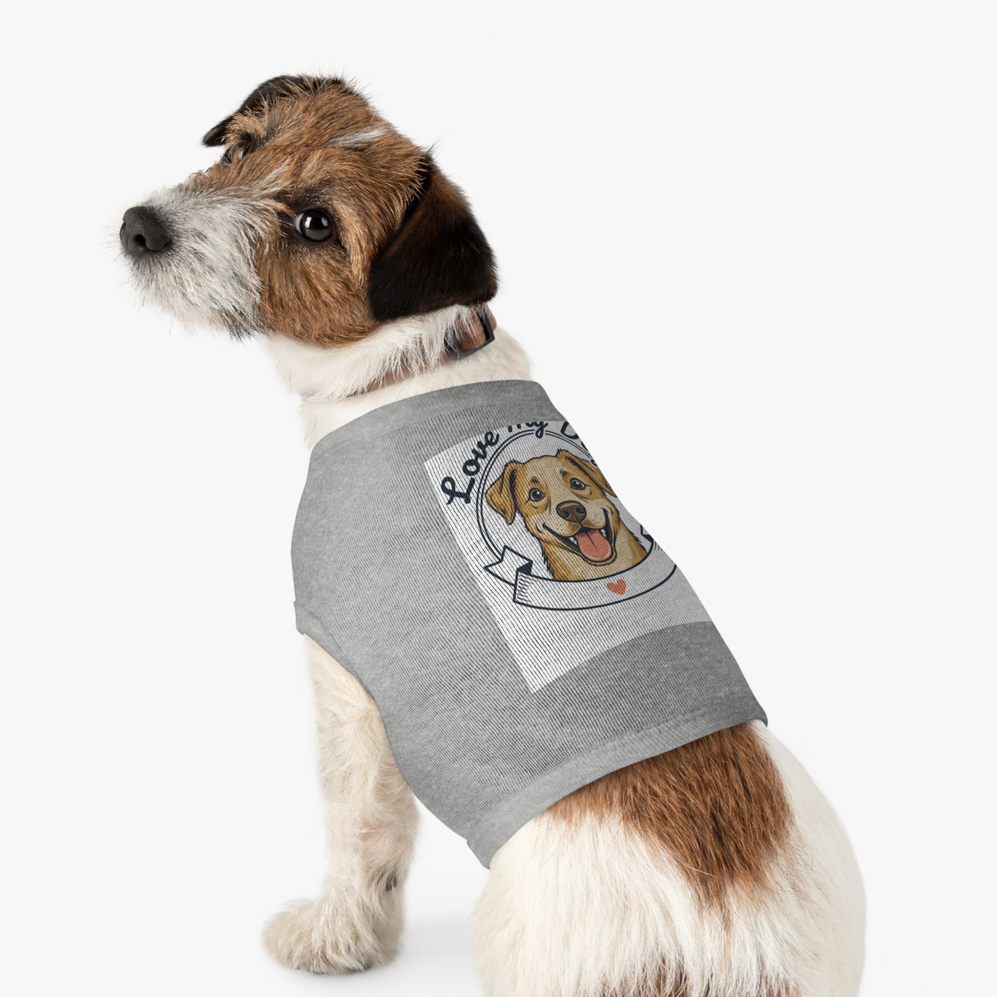 Dog Love Pet Tank Top - "Love My Dog" Cute Smiling Pup Graphic
