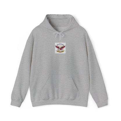 Patriotic Eagle Floral Hoodie – American Flag Wings Graphic Sweatshirt