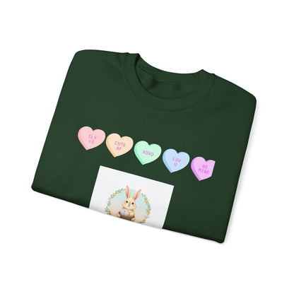 Easter Bunny & Candy Hearts Crewneck Sweatshirt