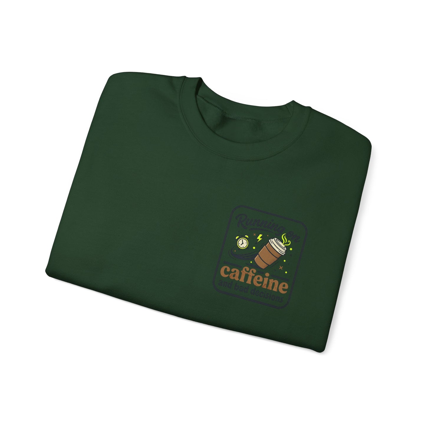 Crewneck Sweatshirt — "Mentally on Vacation, Physically at Work" Coffee Vibe