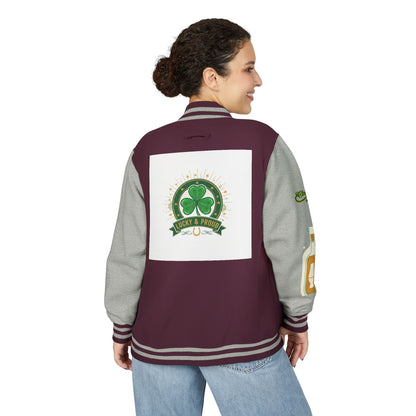 Lucky & Proud Shamrock Letterman Jacket