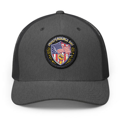 American Flag Patch Trucker Cap – Embroidered Snapback Baseball Hat