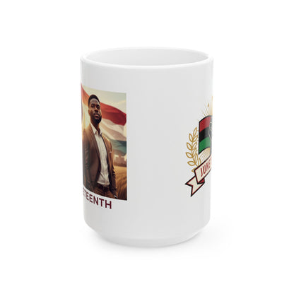 Juneteenth Ceramic Mug — Commemorative Black History Coffee Cup (11oz, 15oz)