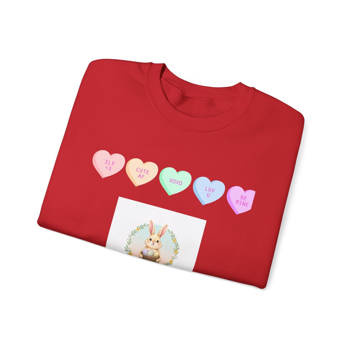 Easter Bunny & Candy Hearts Crewneck Sweatshirt