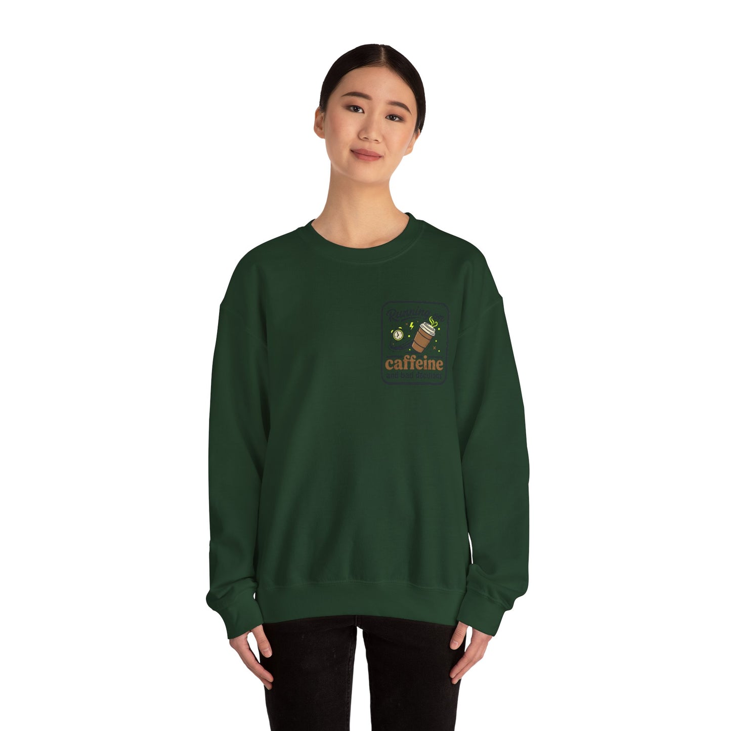 Crewneck Sweatshirt — "Mentally on Vacation, Physically at Work" Coffee Vibe