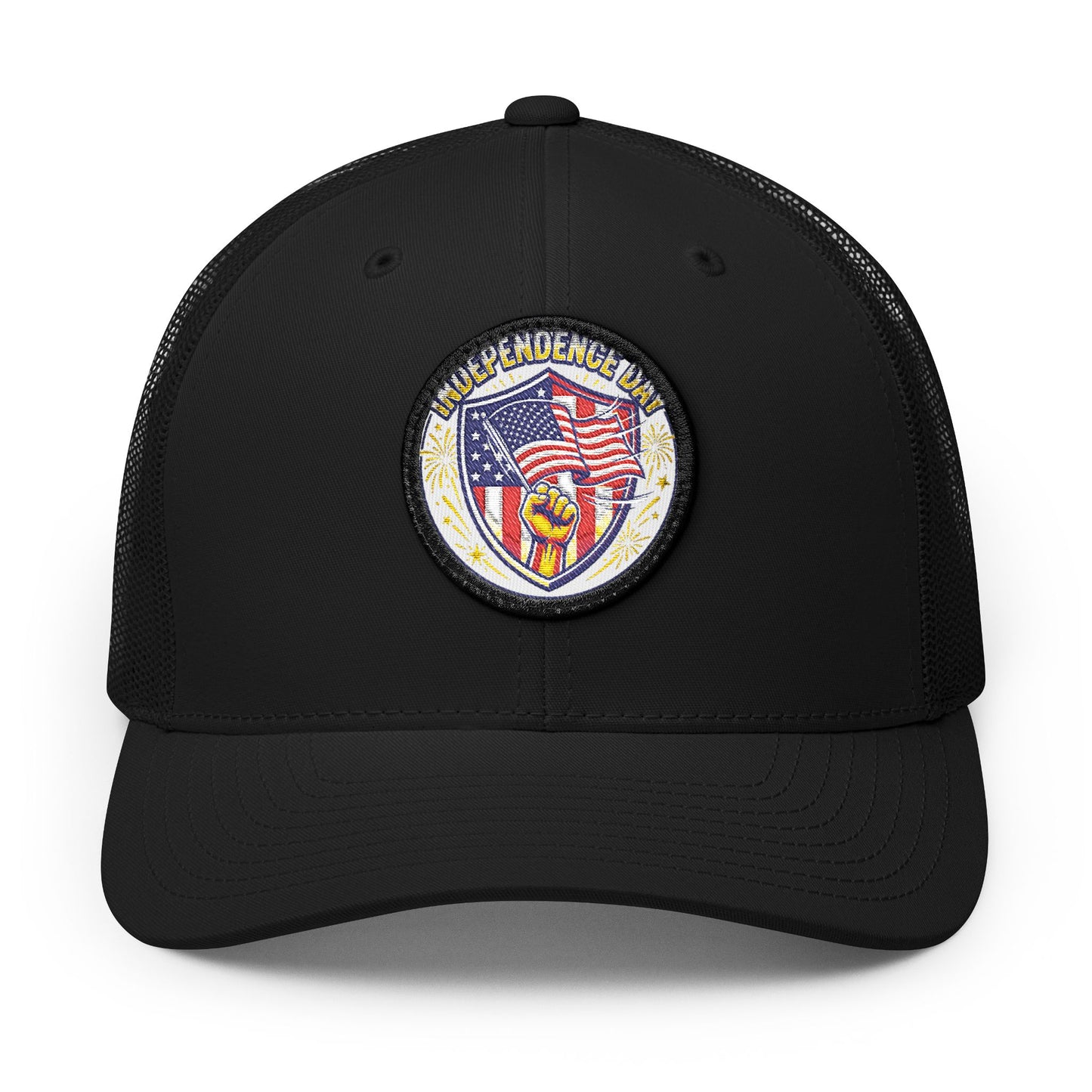 American Flag Patch Trucker Cap – Embroidered Snapback Baseball Hat