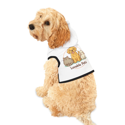 Pet Hoodie - 'Lovable Pets' Cute Dog & Cat Graphic Hoodie for Small Dogs and Cats