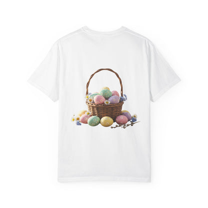 Easter Egg T-Shirt — Pastel Painted Egg & Basket Graphic