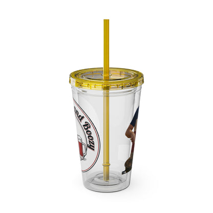 16oz Sunsplash Tumbler with Straw — Beach BBQ Graphic Travel Cup