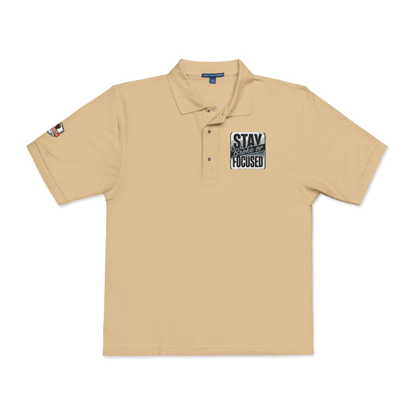 Stay Focused Embroidered Polo Shirt