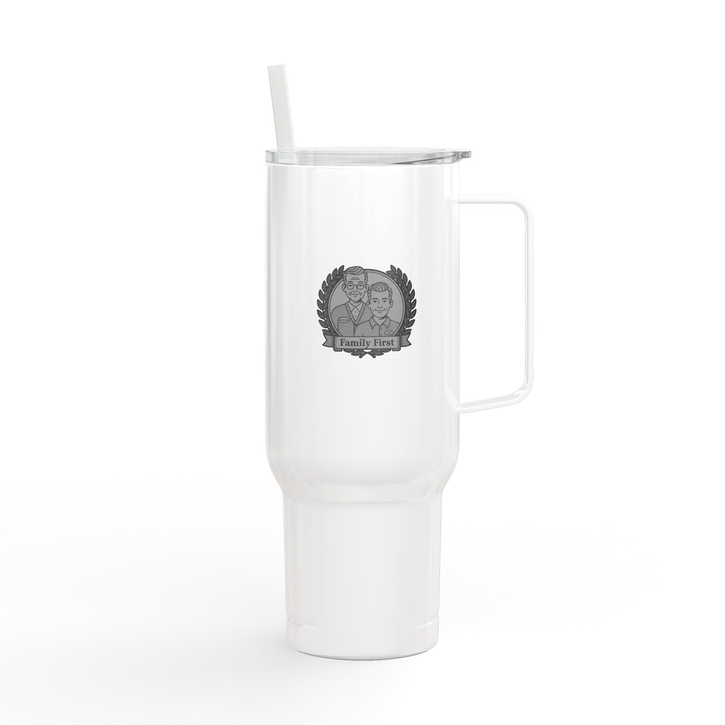 40oz Engraved Dad Tumbler with Lid & Straw - Insulated Travel Cup for Father’s Day