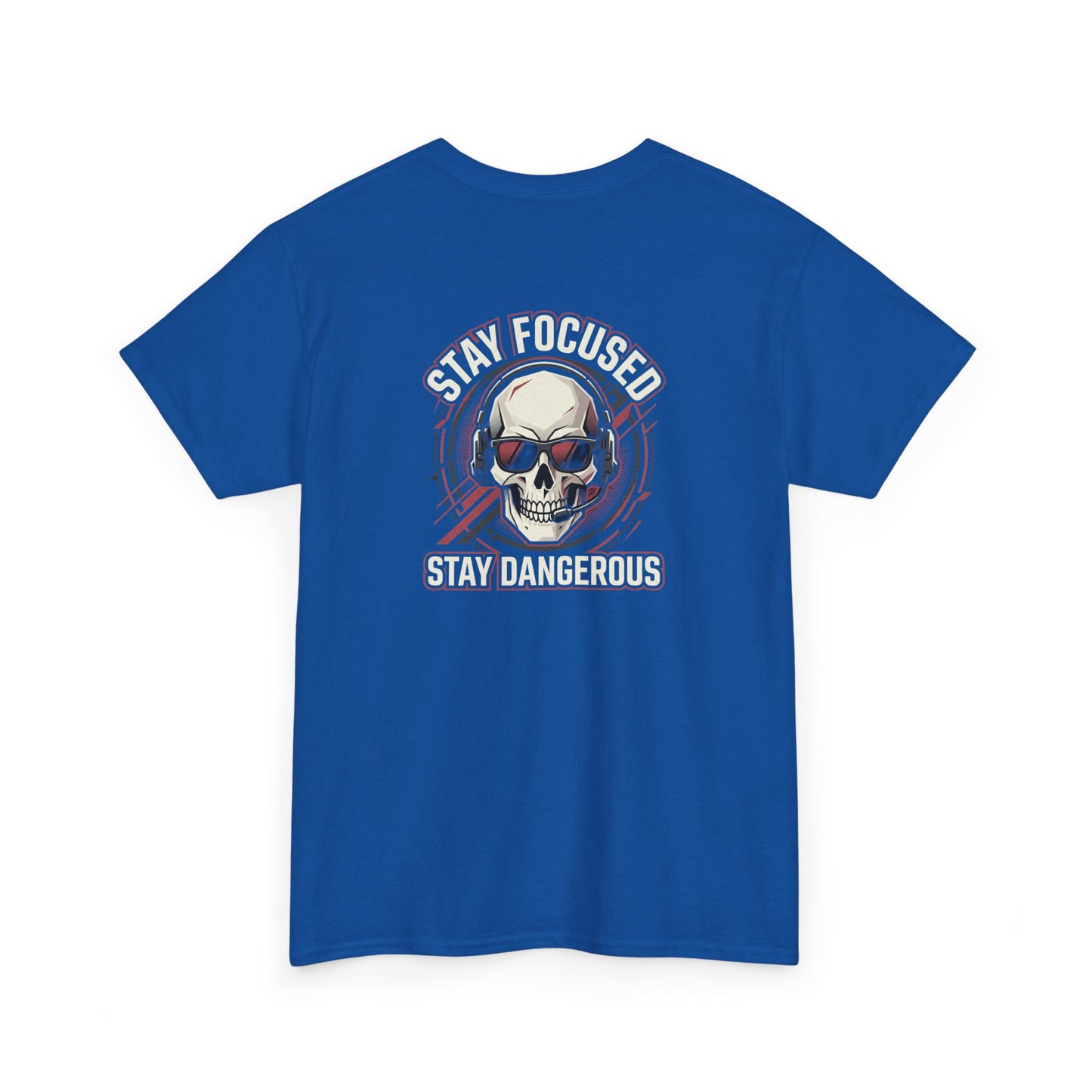Unisex Heavy Cotton Tee DISCIPLINE OVER FEELINGS , STAY FOCUSED STAY DANGEROUS.