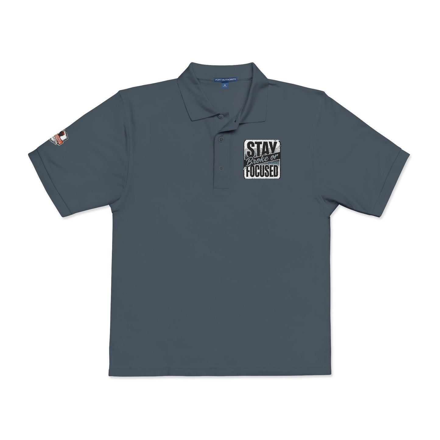 Stay Focused Embroidered Polo Shirt