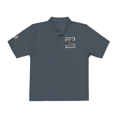 Stay Focused Embroidered Polo Shirt
