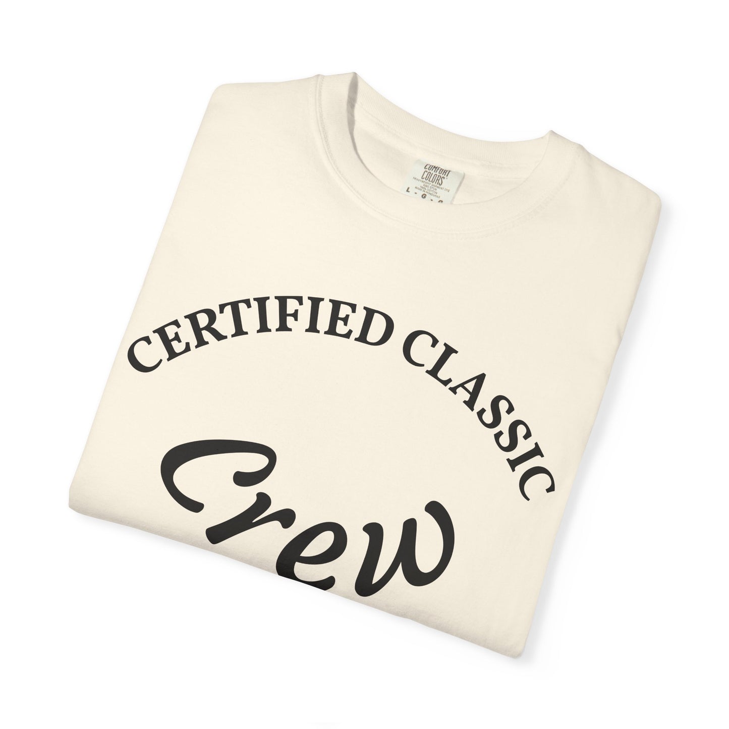Certified Classics Crew T‑Shirt — Retro Crew Graphic Tee with Back Star Accent