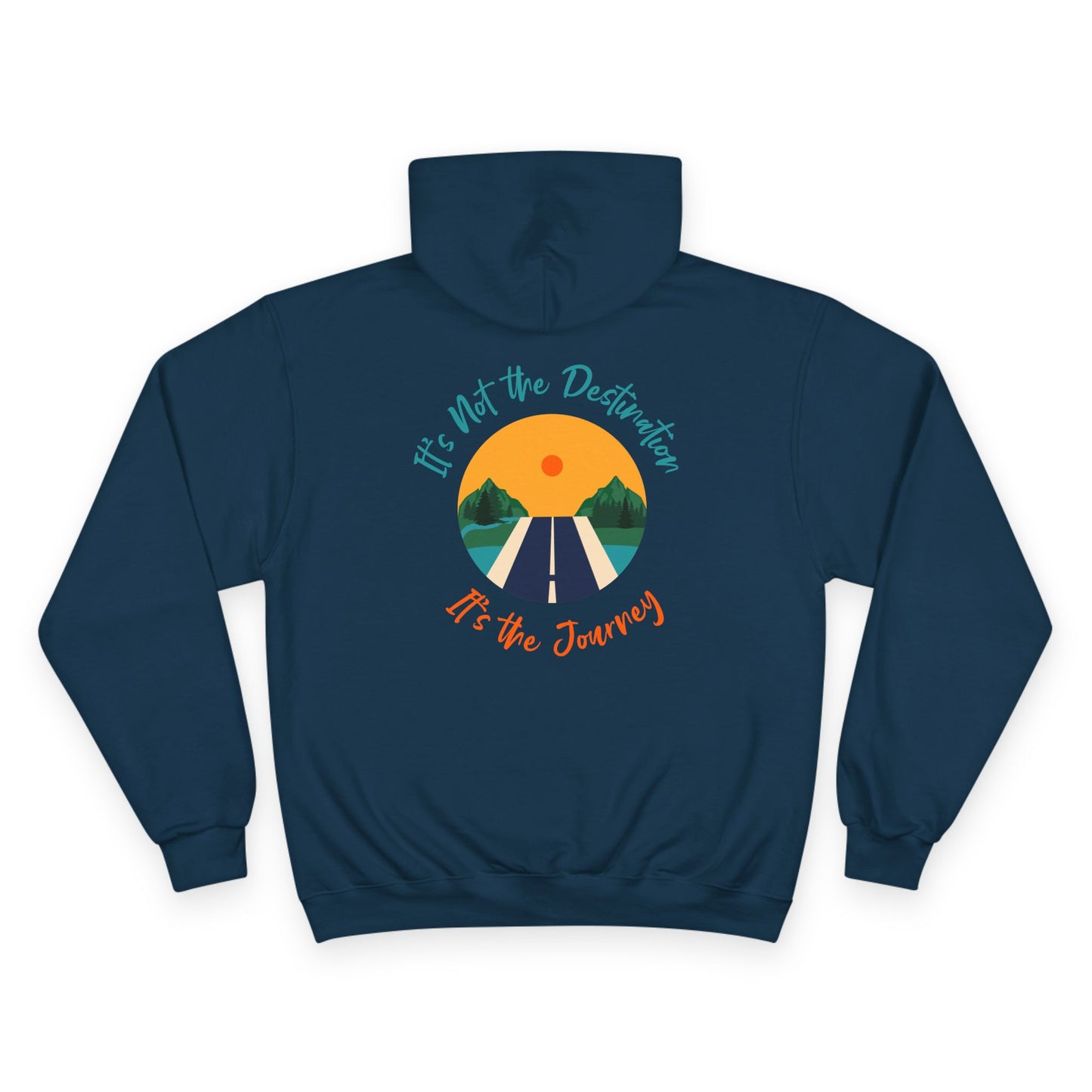 Hoodie — "On Clock" Digital Timefront with "It’s Not the Destination, It’s the Journey" Roadscape