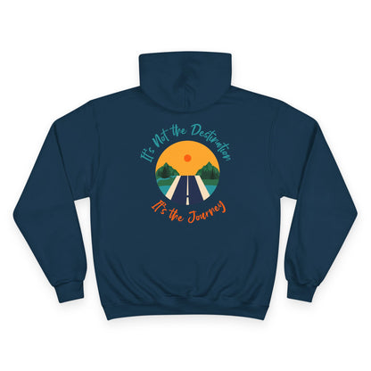 Hoodie — "On Clock" Digital Timefront with "It’s Not the Destination, It’s the Journey" Roadscape