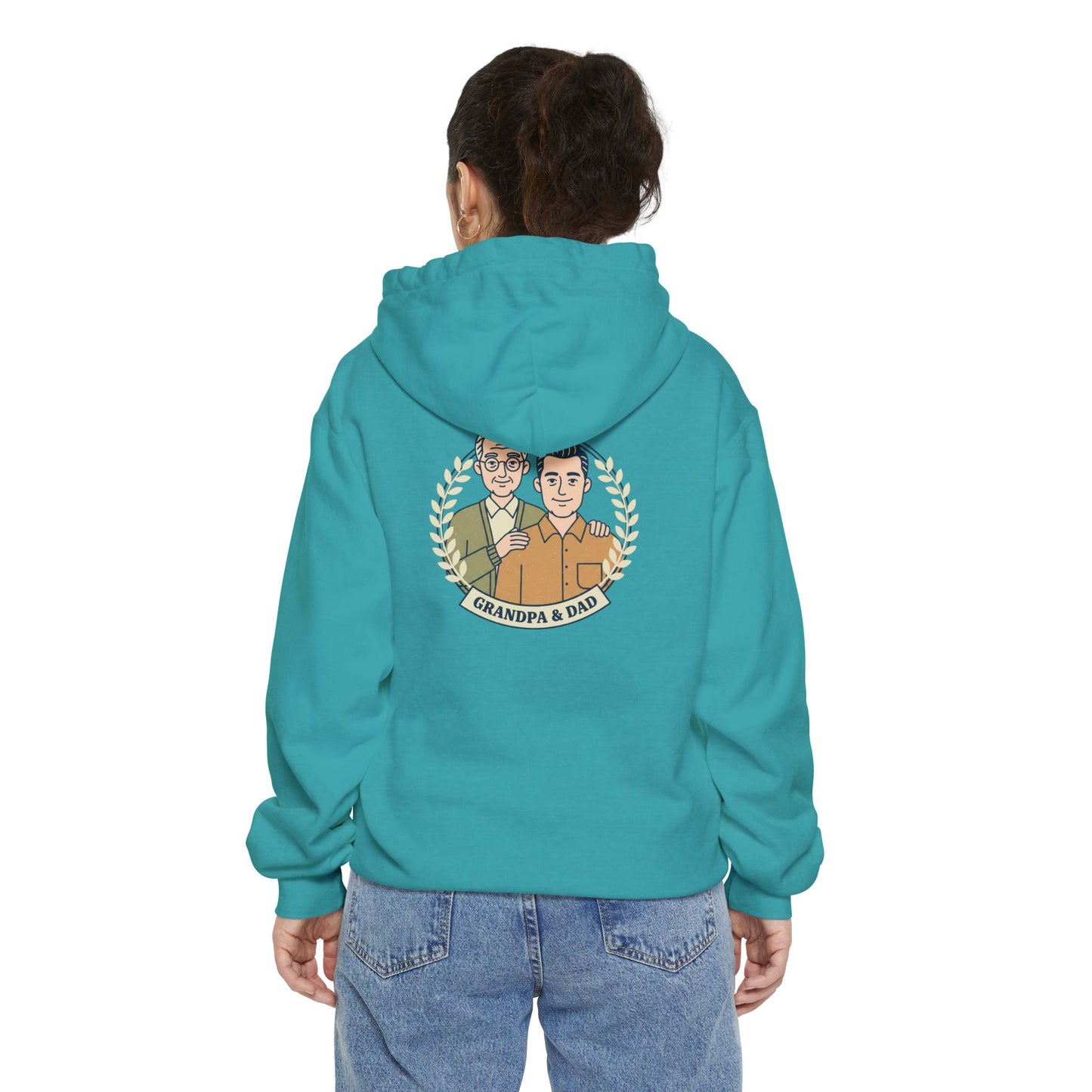 Grandpa & Dad Portrait Hoodie — Family Vintage Crewneck