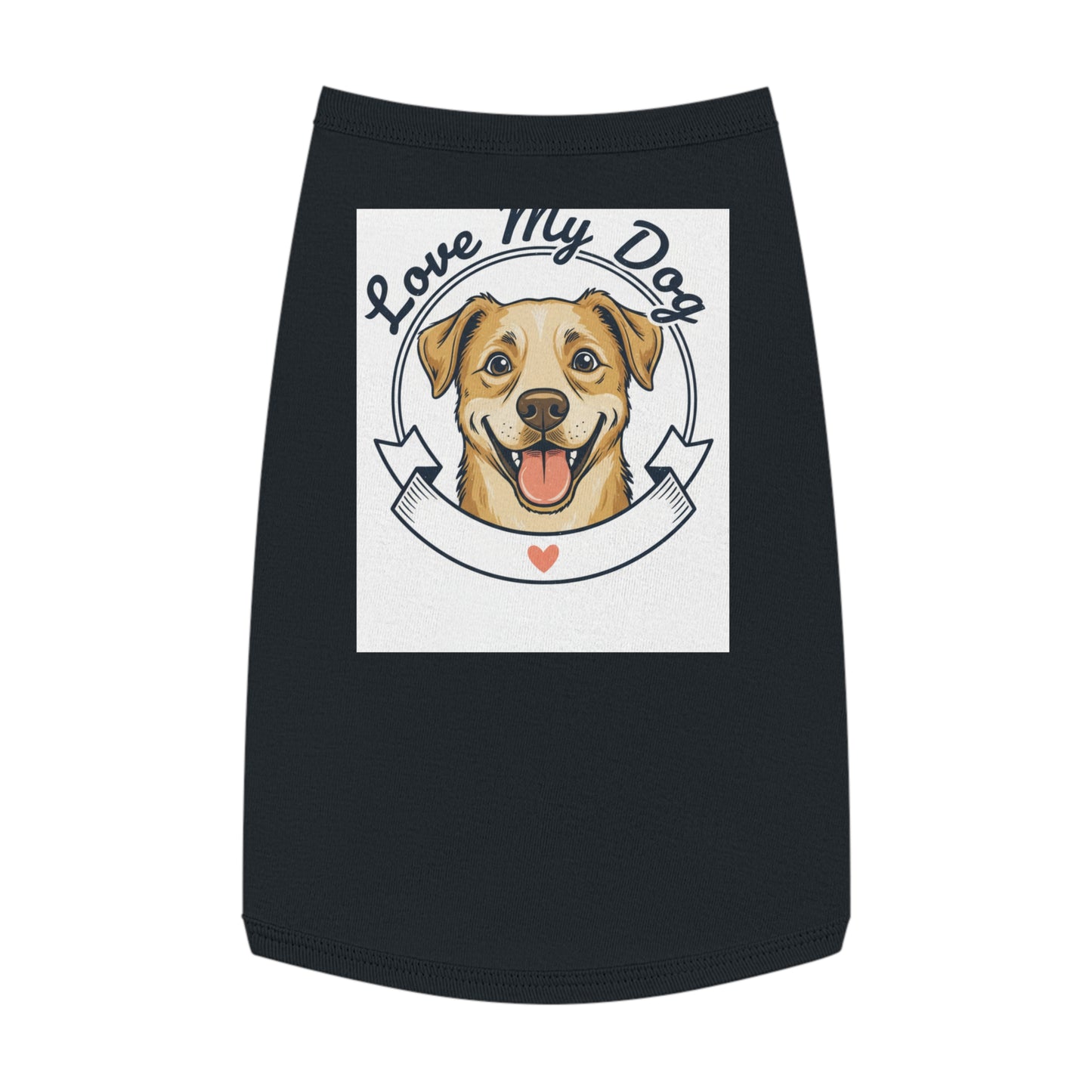 Dog Love Pet Tank Top - "Love My Dog" Cute Smiling Pup Graphic