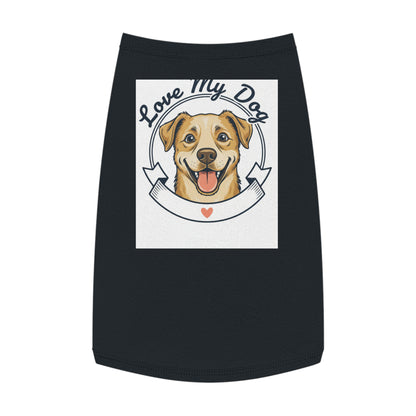 Dog Love Pet Tank Top - "Love My Dog" Cute Smiling Pup Graphic