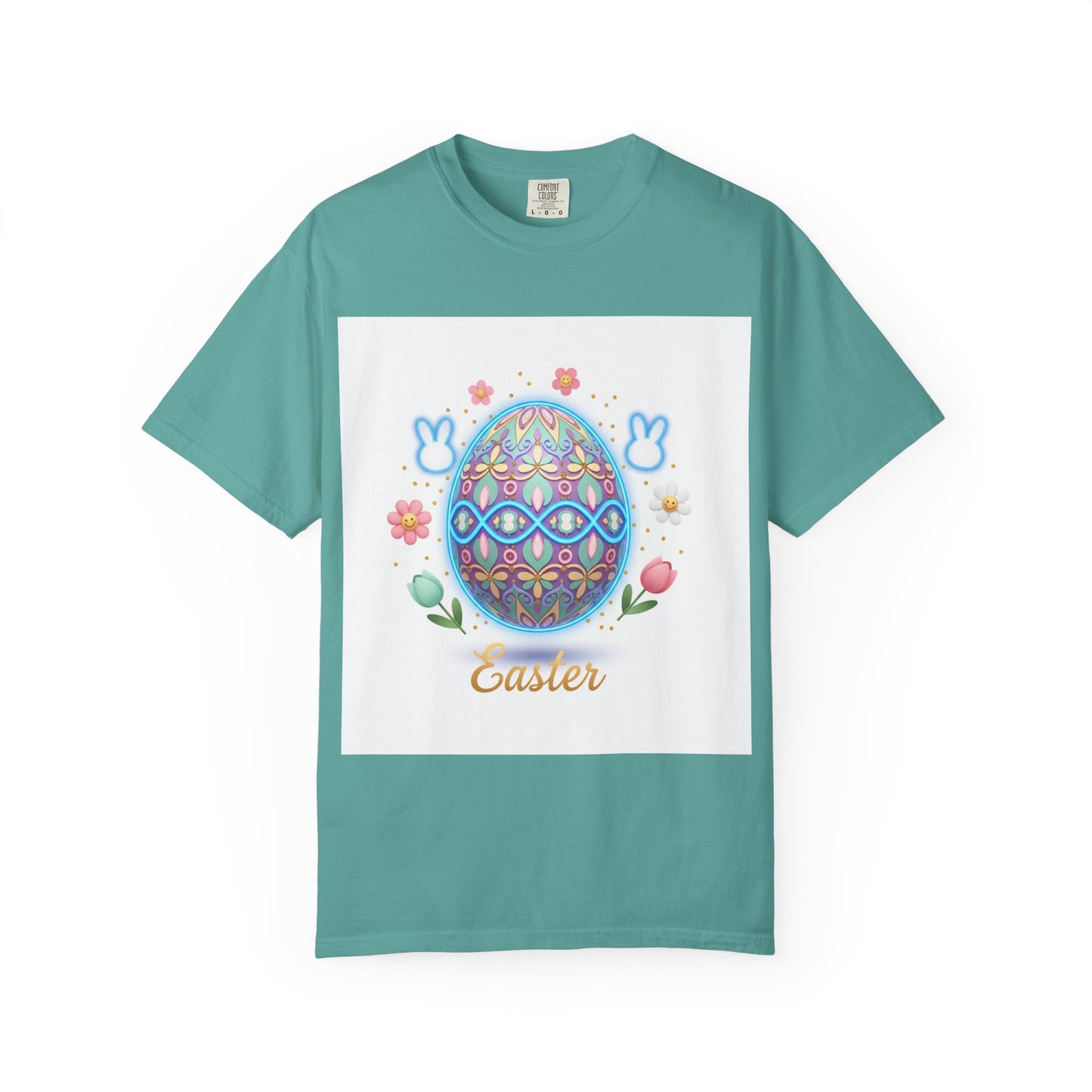 Easter Egg T-Shirt — Pastel Painted Egg & Basket Graphic