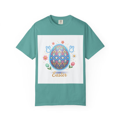 Easter Egg T-Shirt — Pastel Painted Egg & Basket Graphic