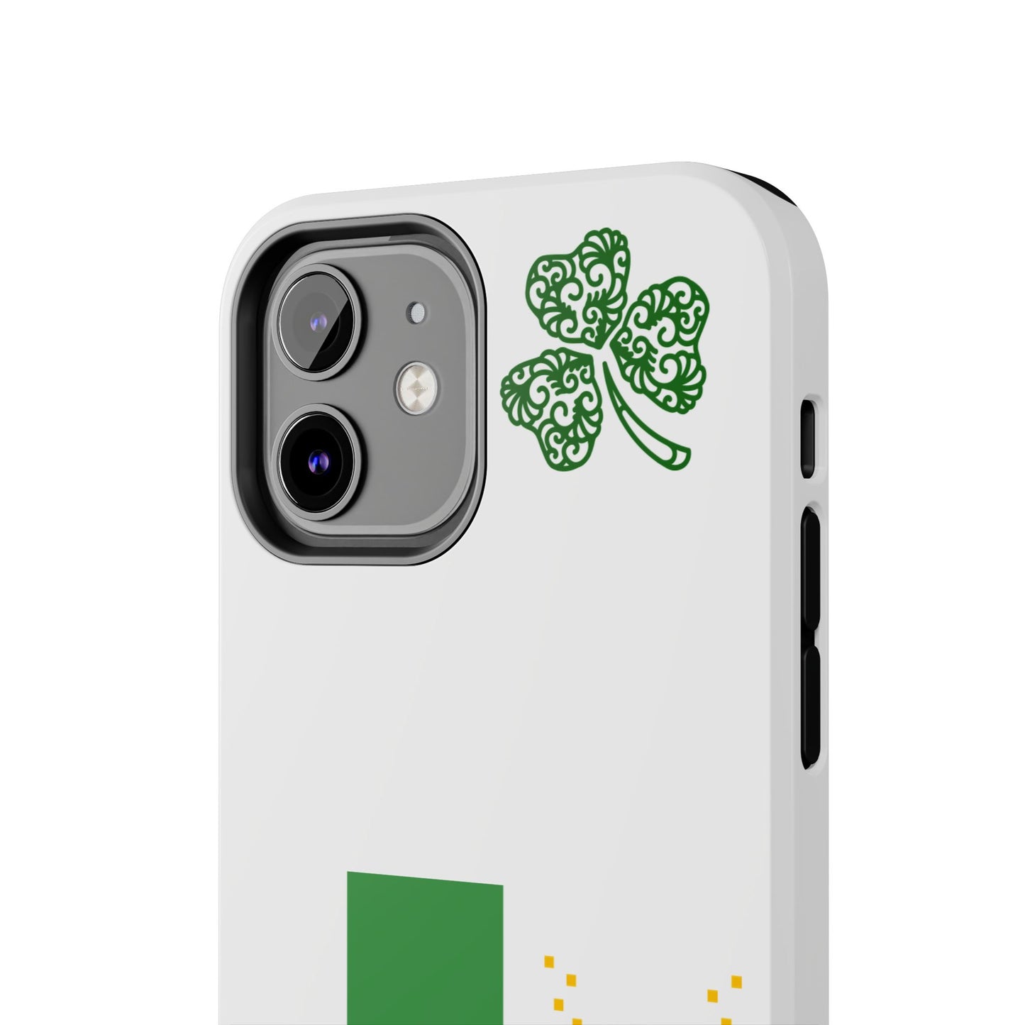 St. Patrick's Pixel Leprechaun Tough Phone Case — Shamrock & Beer Mug