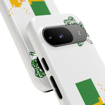 St. Patrick’s Pixel Leprechaun Phone Case — Cute Retro Gaming Clover Design