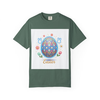 Easter Egg T-Shirt — Pastel Painted Egg & Basket Graphic