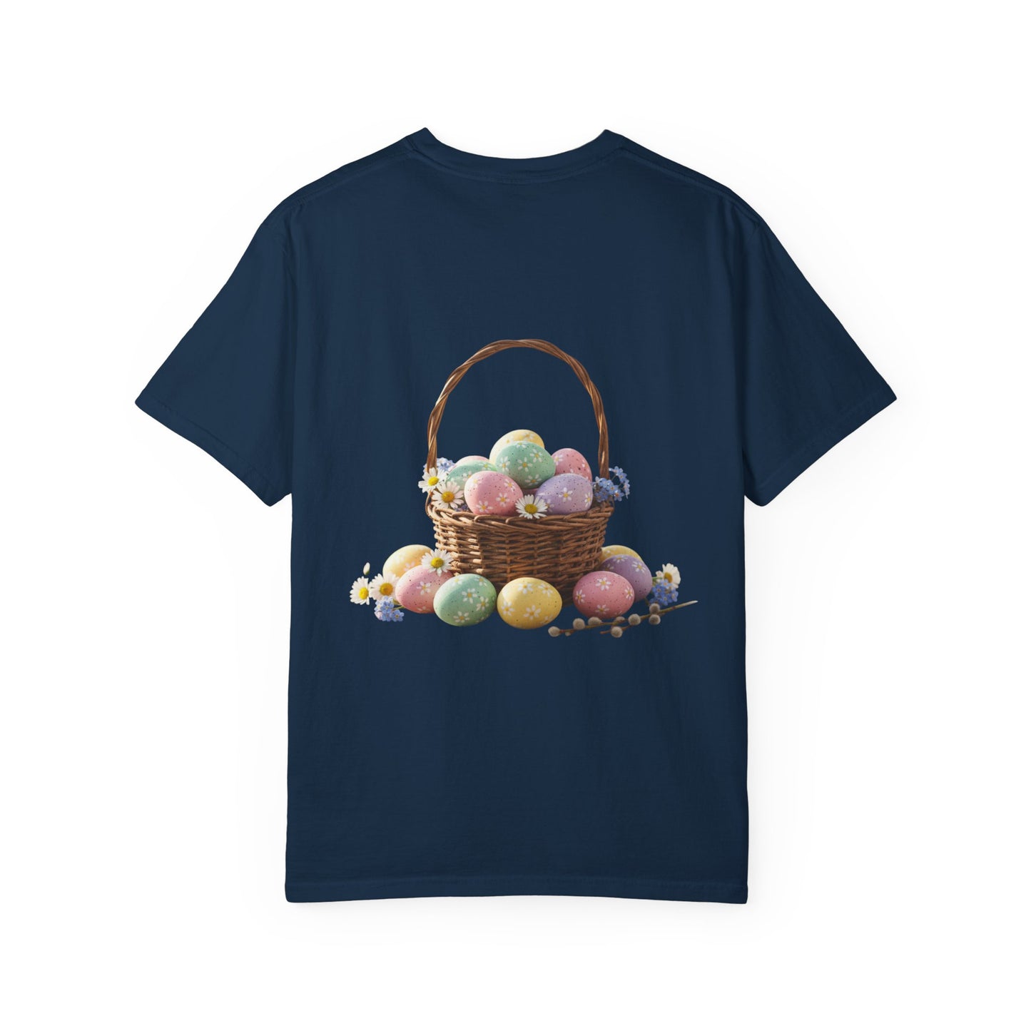 Easter Egg T-Shirt — Pastel Painted Egg & Basket Graphic