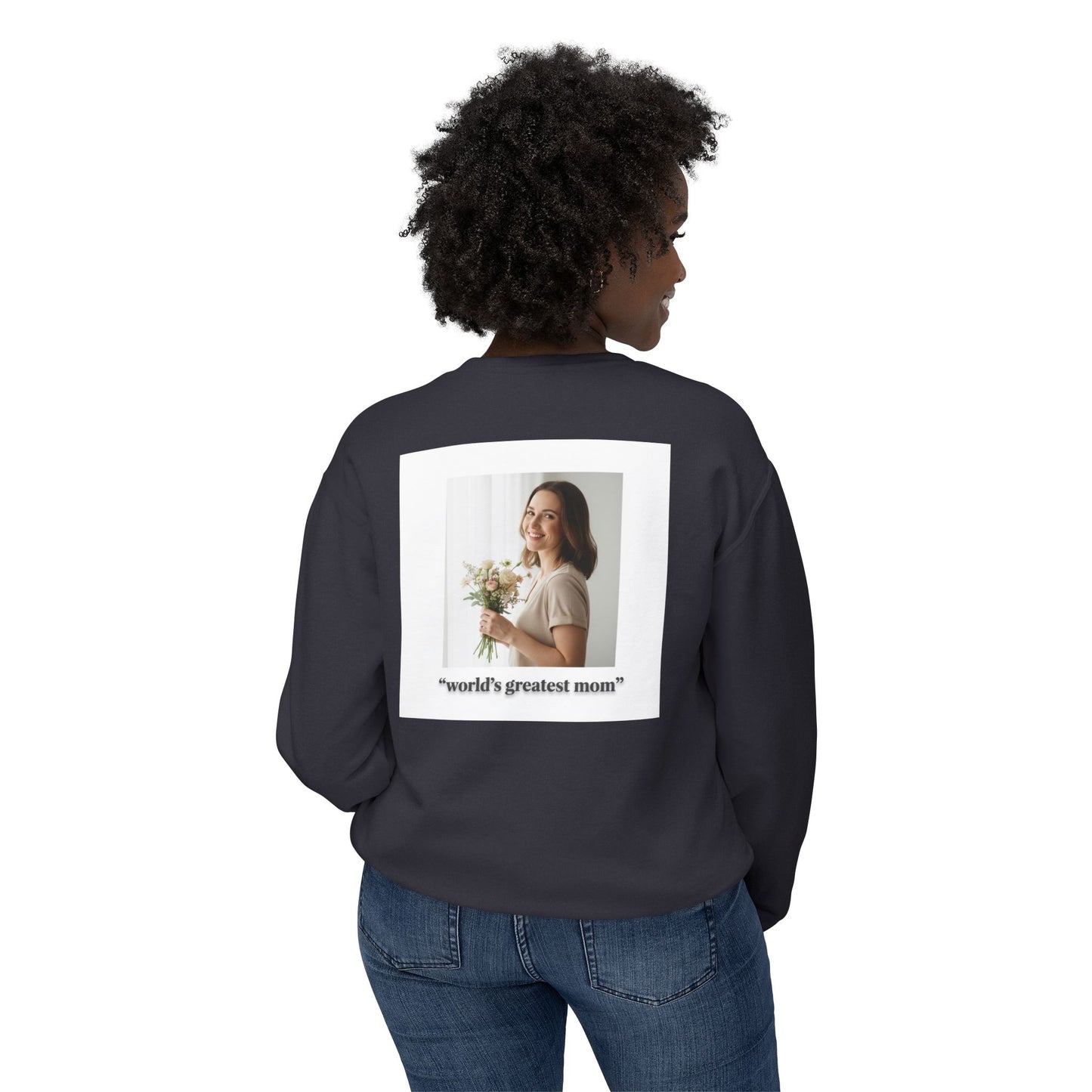 World's Greatest Mom Crewneck Sweatshirt – Floral Award Design, Mother's Day Gift