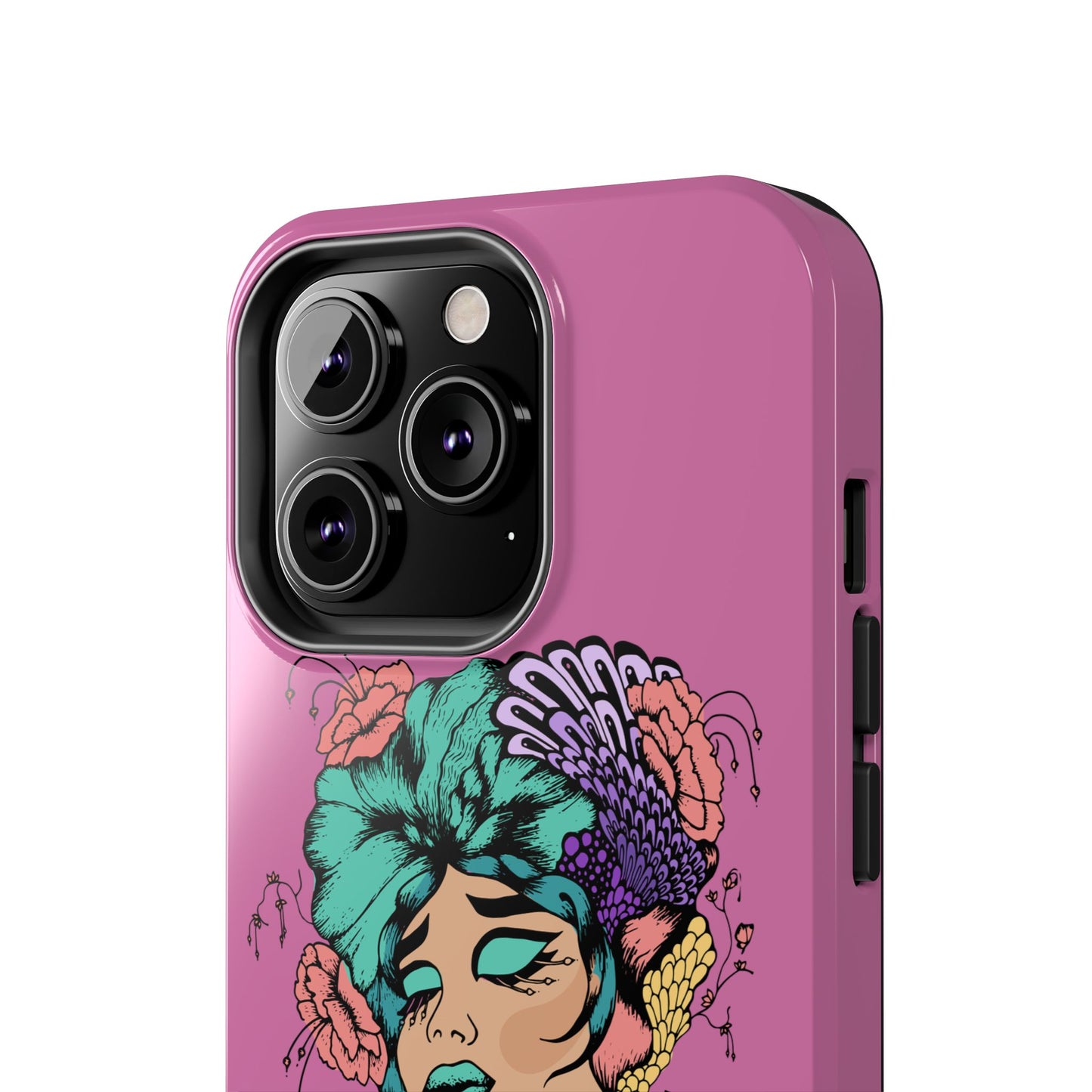 Tough Phone Case — Retro Floral Femme Illustration, Protective Art Phone Cover