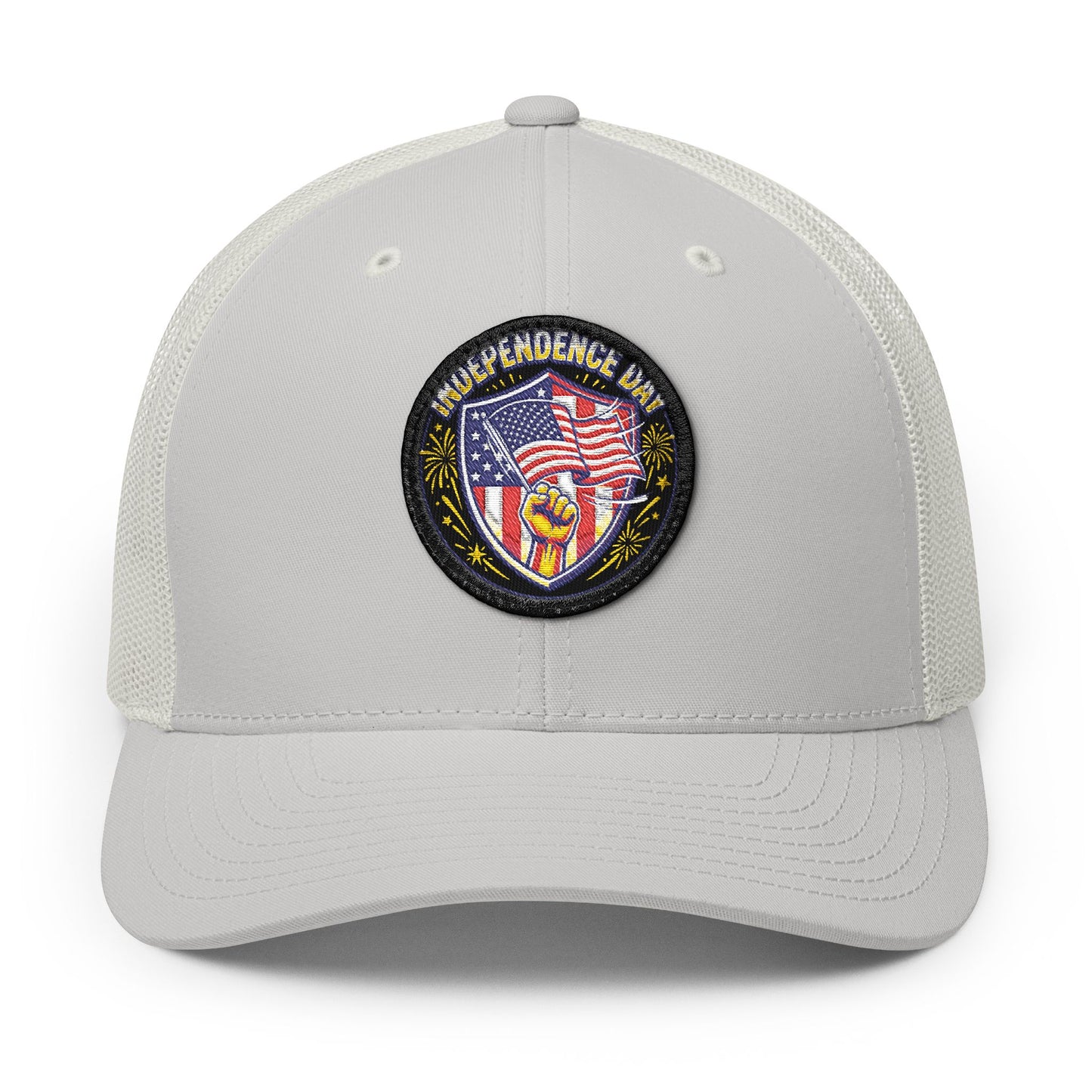 American Flag Patch Trucker Cap – Embroidered Snapback Baseball Hat