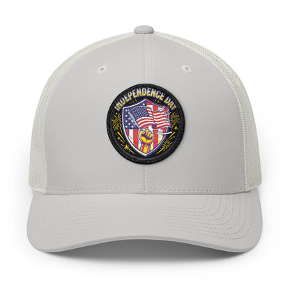 American Flag Patch Trucker Cap – Embroidered Snapback Baseball Hat