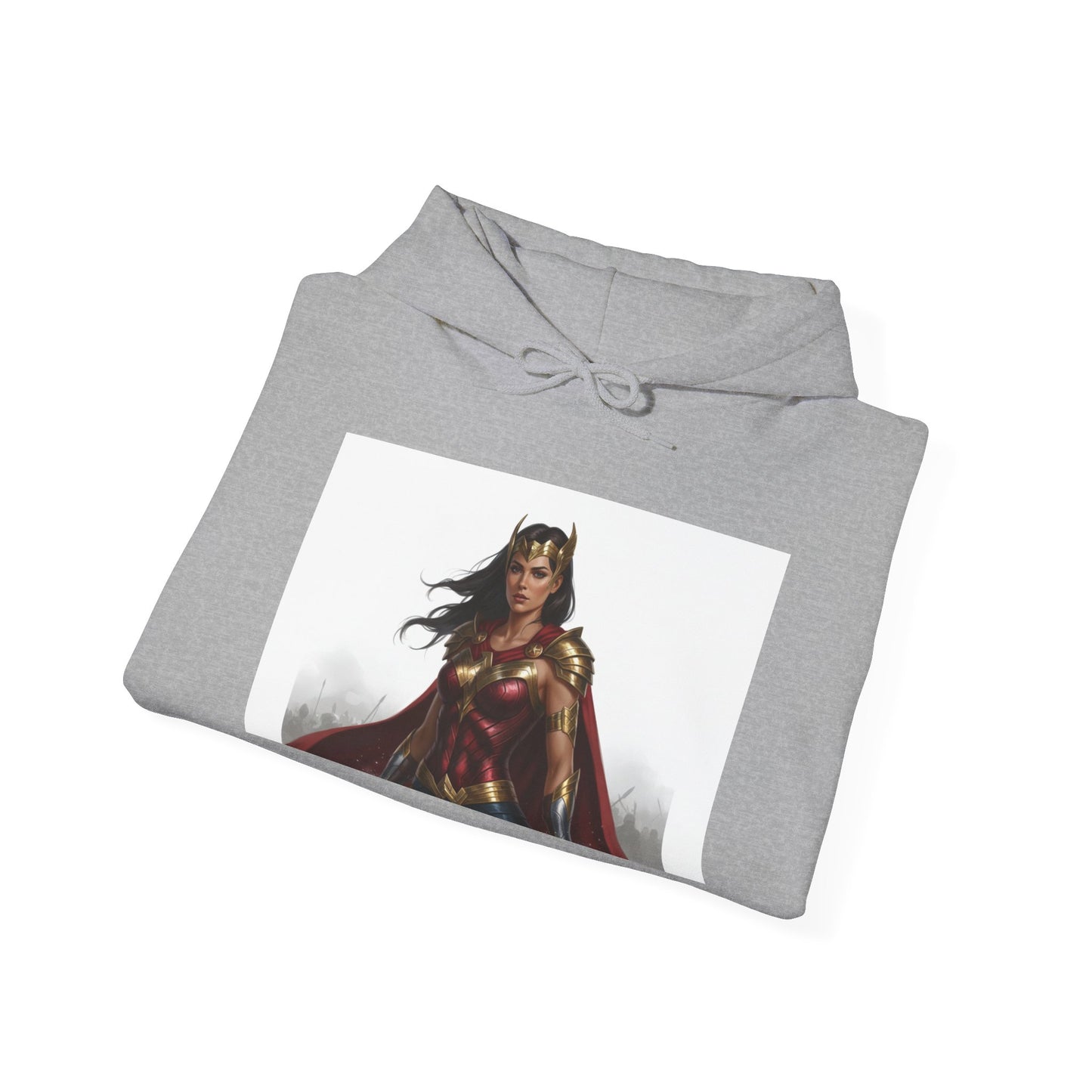 Wonder Woman Hoodie — Vintage Superhero Graphic Sweatshirt ('Go girl' sleeve)