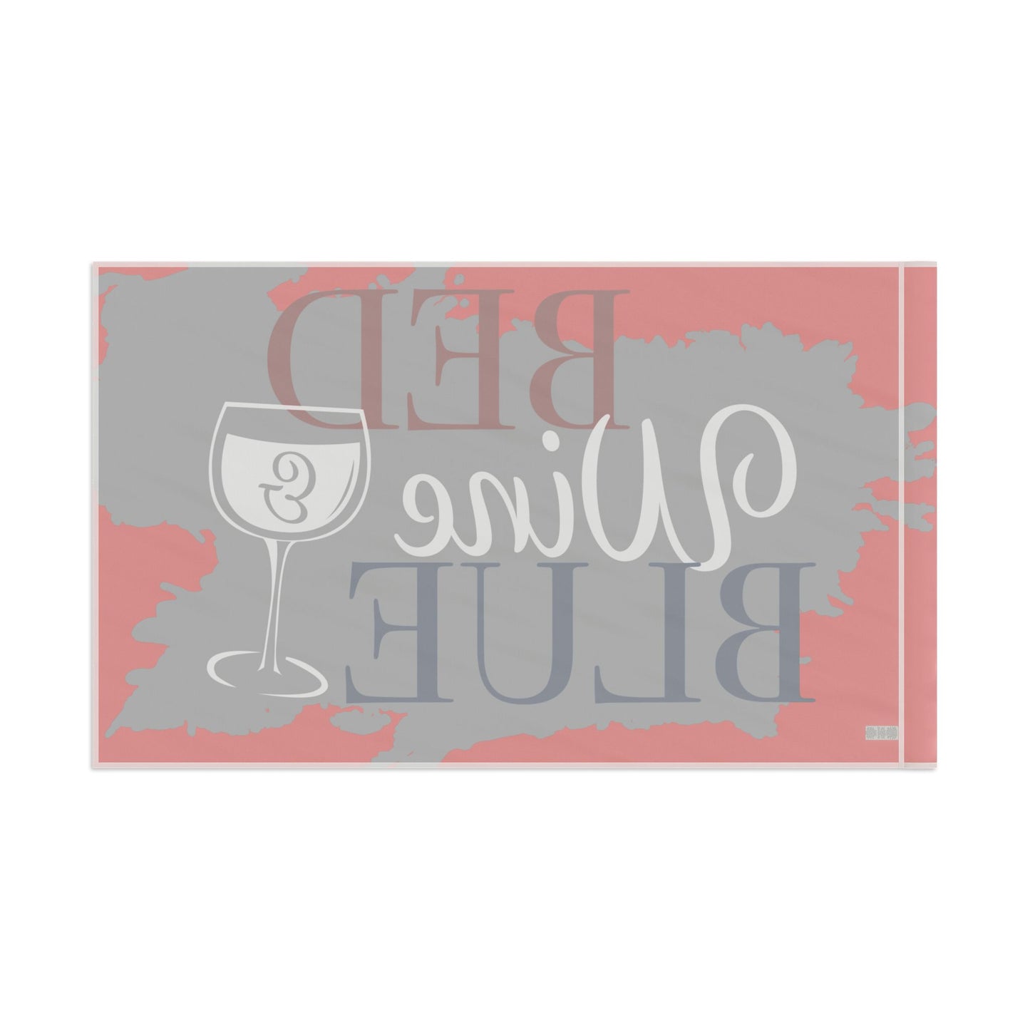 Flag - Red Wine & Blue Decorative Flag (Bed Wine & Blue Design)