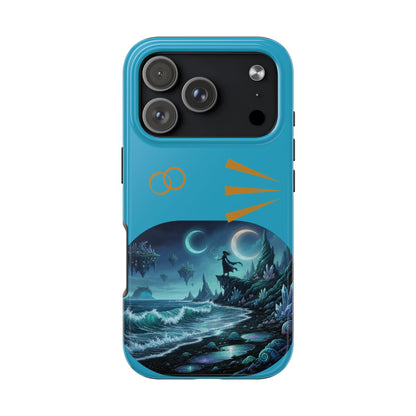 Tough Phone Case — Mystic Moonlit Shore Illustration