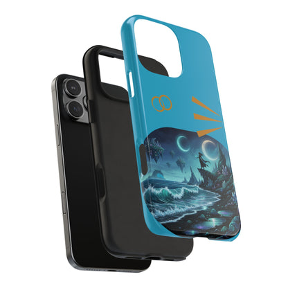 Tough Phone Case — Mystic Moonlit Shore Illustration