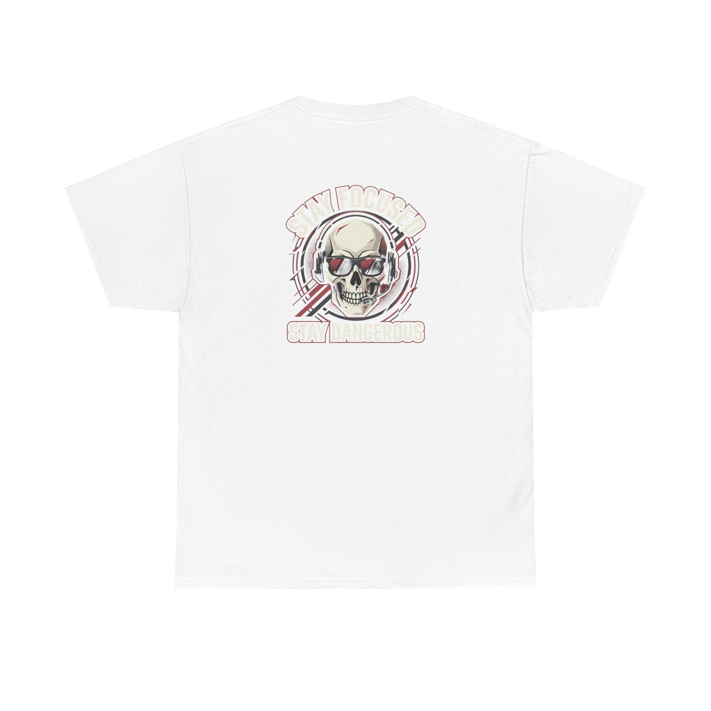 Unisex Heavy Cotton Tee DISCIPLINE OVER FEELINGS , STAY FOCUSED STAY DANGEROUS.