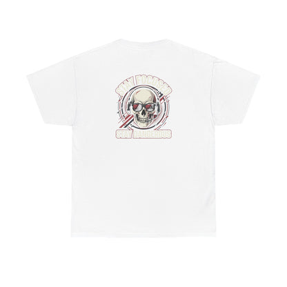 Unisex Heavy Cotton Tee DISCIPLINE OVER FEELINGS , STAY FOCUSED STAY DANGEROUS.