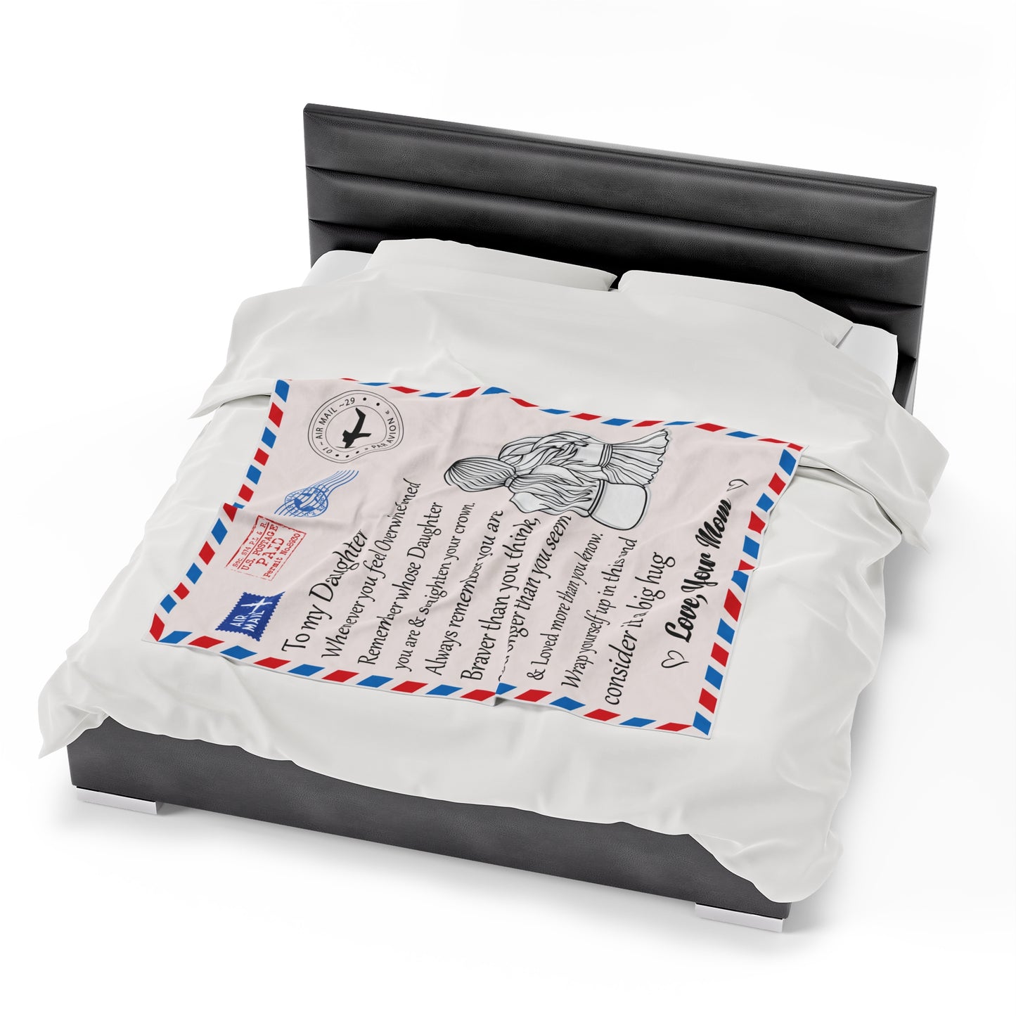 To My Daughter | Velveteen Plush Blanket