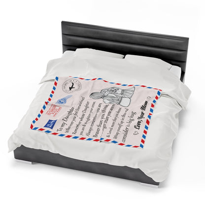 To My Daughter | Velveteen Plush Blanket