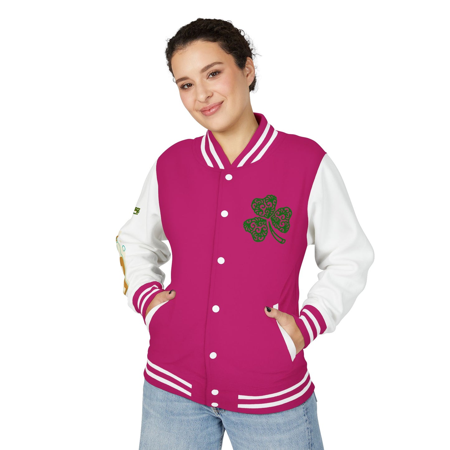 Lucky & Proud Shamrock Letterman Jacket