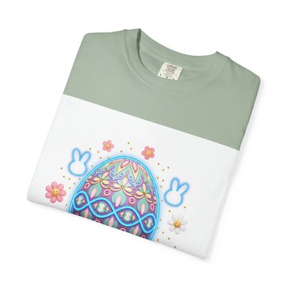 Easter Egg T-Shirt — Pastel Painted Egg & Basket Graphic