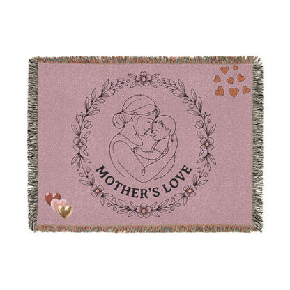 Mother's Love Woven Blanket — Soft Decorative Throw for New Moms & Mother's Day Gift