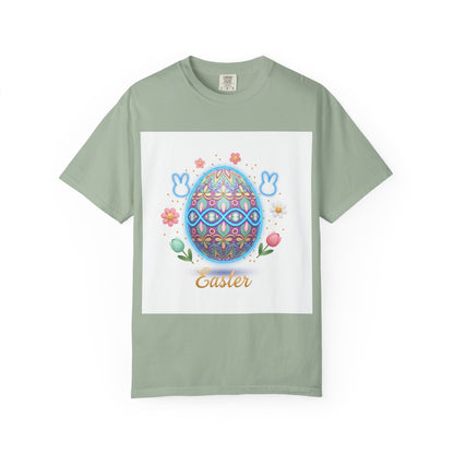Easter Egg T-Shirt — Pastel Painted Egg & Basket Graphic